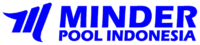 logo minder pool indonesia biru